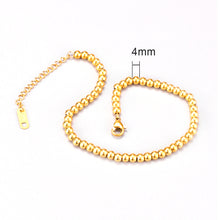 Load image into Gallery viewer, Gold Plated Non-Tarnish Lucky Ball Bracelet Titanium Steel Fashion 18k Beaded Elastic Rope Women Elegant Jewelry Accessories