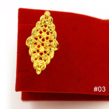 Load image into Gallery viewer, Vietnam Alluvial Gold All Over The Sky Star Han Edition Opening Adjustable Forefinger Female Flower Butterfly Ring Jewelry