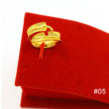Load image into Gallery viewer, Vietnam Alluvial Gold All Over The Sky Star Han Edition Opening Adjustable Forefinger Female Flower Butterfly Ring Jewelry