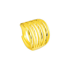 Load image into Gallery viewer, Alluvial Gold Ring Female Frosted Imitation Finger Hollow-out Adjustable Opening Long Ring Creative Jewelry Accessories