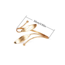 Load image into Gallery viewer, Fashion Bohemian Leaf Charm Upper Arm Bracelet Metal Leaves Curve Creative Arm Cuff Armlet Bangle Bracelets Jewelry for Women