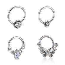 Load image into Gallery viewer, Butterfly Nose Piercing Ring Nasal Septum Piercing Ring Titanium Steel Nose Stud Piercing NosePin Jewelry Women Men Accessories