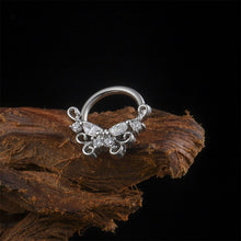 Load image into Gallery viewer, Butterfly Nose Piercing Ring Nasal Septum Piercing Ring Titanium Steel Nose Stud Piercing NosePin Jewelry Women Men Accessories