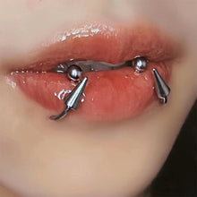Load image into Gallery viewer, Titanium Steel Lip Cool Piercing Lip Studs Fashion Gothic Collar Punk Body Piercing Ring Belly Ring Lip Piercing Body Jewelry