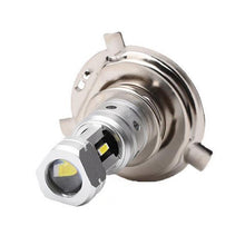 Load image into Gallery viewer, 4SMD CSP1860 LED Motorcycle Scooter Headlamp Head Light DRL High Low 80W Light White H4 P15D BA20D