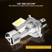 Load image into Gallery viewer, H4 H6 BA20D LED Motorcycle Headlight Blub DC 12V 6500K Moto Light CSP 1860 Chip Scooter Motobike Head Lamp