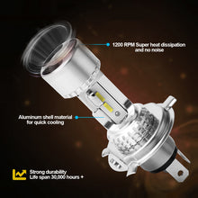 Load image into Gallery viewer, H4 H6 BA20D LED Motorcycle Headlight Blub DC 12V 6500K Moto Light CSP 1860 Chip Scooter Motobike Head Lamp