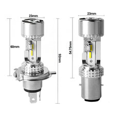 Load image into Gallery viewer, H4 H6 BA20D LED Motorcycle Headlight Blub DC 12V 6500K Moto Light CSP 1860 Chip Scooter Motobike Head Lamp