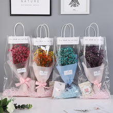 Load image into Gallery viewer, Multifunctional Rose Gift Bag Transparent Flower Bag Tote Bag with English Card for Wedding Party Mother's Day Flower box