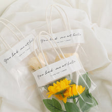 Load image into Gallery viewer, Multifunctional Rose Gift Bag Transparent Flower Bag Tote Bag with English Card for Wedding Party Mother's Day Flower box