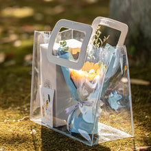 Load image into Gallery viewer, Multifunctional PVC Gift Bag Transparent Tote Bag Wedding Party Mother's Day Flower Gift Package Bag Shpping Makeup Bag