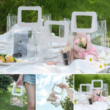 Load image into Gallery viewer, Multifunctional PVC Gift Bag Transparent Tote Bag Wedding Party Mother's Day Flower Gift Package Bag Shpping Makeup Bag