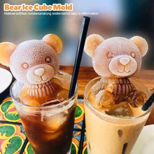 Load image into Gallery viewer, Silicone Bear Ice Cube Mold Celebrity Summer Ice Tea Coffee Milk Ice Maker Juice Bar Cocktail Wine Decoration Mold Tray Cafe Bar Tool