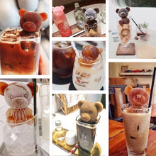 Load image into Gallery viewer, Silicone Bear Ice Cube Mold Celebrity Summer Ice Tea Coffee Milk Ice Maker Juice Bar Cocktail Wine Decoration Mold Tray Cafe Bar Tool