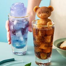 Load image into Gallery viewer, Silicone Rose Bear Ice Cube Mold Celebrity Summer Ice Tea Coffee Milk Ice Maker Juice Bar Cocktail Wine Decoration Mold Tray Cafe Bar Tool
