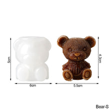 Load image into Gallery viewer, Silicone Rose Bear Ice Cube Mold Celebrity Summer Ice Tea Coffee Milk Ice Maker Juice Bar Cocktail Wine Decoration Mold Tray Cafe Bar Tool