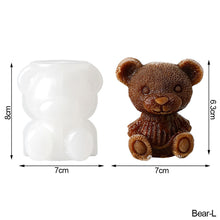 Load image into Gallery viewer, Silicone Rose Bear Ice Cube Mold Celebrity Summer Ice Tea Coffee Milk Ice Maker Juice Bar Cocktail Wine Decoration Mold Tray Cafe Bar Tool