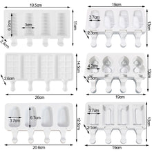 Load image into Gallery viewer, 4Cell/Cavity Silicone Ice Cream Mould DIY Popsicle Mold Ice Cube Tray Puck Popsicle Mold Chocolate Mold Tray