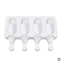Load image into Gallery viewer, 4Cell/Cavity Silicone Ice Cream Mould DIY Popsicle Mold Ice Cube Tray Puck Popsicle Mold Chocolate Mold Tray