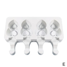 Load image into Gallery viewer, 4Cell/Cavity Silicone Ice Cream Mould DIY Popsicle Mold Ice Cube Tray Puck Popsicle Mold Chocolate Mold Tray
