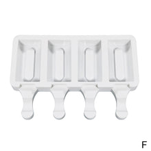 Load image into Gallery viewer, 4Cell/Cavity Silicone Ice Cream Mould DIY Popsicle Mold Ice Cube Tray Puck Popsicle Mold Chocolate Mold Tray