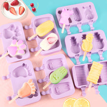 Load image into Gallery viewer, Silicone Ice Cream Mold Popsicle Molds DIY Homemade Cartoon Ice Cream Popsicle Ice Pop Maker Mould