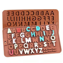 Load image into Gallery viewer, Letters Numbers Waffle Silicone Mold DIY Chocolate Cake Mold Baking Tray Dessert Pastry Cake Decorating Tools Ice Cube Mould