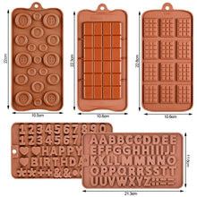 Load image into Gallery viewer, Letters Numbers Waffle Silicone Mold DIY Chocolate Cake Mold Baking Tray Dessert Pastry Cake Decorating Tools Ice Cube Mould