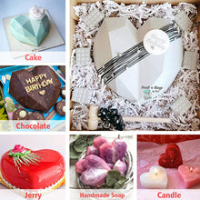 Load image into Gallery viewer, Large Silicone Diamond Heart Numbers Letters Alphabet Cake Mold Set Chocolate Fondant Cake Decoration Baking Tool Mousse Cake Dessert Candy Pastry Baking Accessories