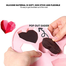Load image into Gallery viewer, Large Silicone Diamond Heart Numbers Letters Alphabet Cake Mold Set Chocolate Fondant Cake Decoration Baking Tool Mousse Cake Dessert Candy Pastry Baking Accessories