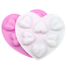 Load image into Gallery viewer, 6Cell Silicone Diamond Heart Cake Mold Chocolate Fondant Cake Decoration Baking Tool Mousse Cake Dessert Candy Pastry Baking Accessories
