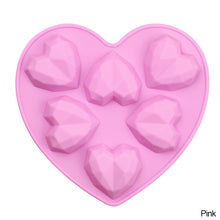 Load image into Gallery viewer, 6Cell Silicone Diamond Heart Cake Mold Chocolate Fondant Cake Decoration Baking Tool Mousse Cake Dessert Candy Pastry Baking Accessories