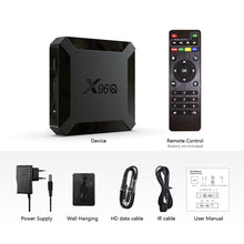 Load image into Gallery viewer, X96Q Android 10.0 4K TV BOX Allwinner H313 Quad Core WIFI Network HD Smart Media Player Mini Set Top Box