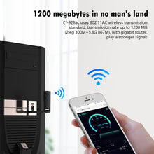 Load image into Gallery viewer, 5G Dual Frequency Free Drive Wireless Network Card 1200M USB 3.0 Wireless Laptop PC Computer Wifi Receiver