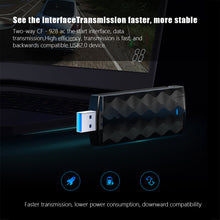 Load image into Gallery viewer, 5G Dual Frequency Free Drive Wireless Network Card 1200M USB 3.0 Wireless Laptop PC Computer Wifi Receiver