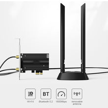 Load image into Gallery viewer, WiFi6 1800M Wireless Adapter Network Card 5G/2.4GHz WiFi OFDMA Technology PCI-E Bluetooth-compatible 5.2 Transmitter