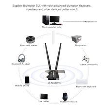 Load image into Gallery viewer, Bluetooth-compatible 5.2 WiFi6 1800M Wireless Adapter 6G/2.4GHz WiFi OFDMA Technology PCI-E Network Card Transmitter