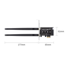 Load image into Gallery viewer, WiFi6 PCI-E Dual-frequency Network Card Bluetooth-compatible 5.2 1800M 5G/2.4GHz WiFi Wireless Adapter For Windows 10/11