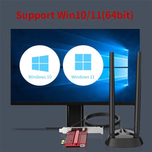 Load image into Gallery viewer, WiFi6E PCI-E Tri-band 6GHz Desktop Computer 3000M High Speed Network Card Bluetooth-compatible 5.2 WiFi Wireless Adapter