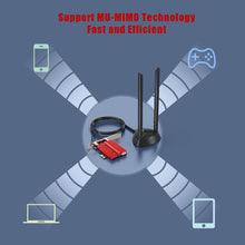 Load image into Gallery viewer, WiFi6E PCI-E Tri-band 6GHz Desktop Computer 3000M High Speed Network Card Bluetooth-compatible 5.2 WiFi Wireless Adapter