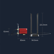Load image into Gallery viewer, WiFi6E PCI-E Tri-band 6GHz Desktop Computer 3000M High Speed Network Card Bluetooth-compatible 5.2 WiFi Wireless Adapter