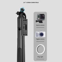 Load image into Gallery viewer, Wireless Selfie Stick Bluetooth-compatible Foldable Tripod With Fill Light Shutter Remote Control For Action Camera Smartphone