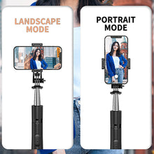 Load image into Gallery viewer, Wireless Selfie Stick Bluetooth-compatible Foldable Tripod With Fill Light Shutter Remote Control For Action Camera Smartphone