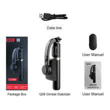 Load image into Gallery viewer, Q08 Bluetooth-compatible Handhold Gimbal Stabilizer Wireless Selfie Stick Expandable Foldable Tripod For Android IOS