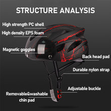 Load image into Gallery viewer, Magnetic Visor Goggles Integrated Bicycle Helmet Ultralight Road Mtb Mountain Bike Ventilated Cycling Helmet Safety Cap