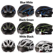 Load image into Gallery viewer, Magnetic Visor Goggles Integrated Bicycle Helmet Ultralight Road Mtb Mountain Bike Ventilated Cycling Helmet Safety Cap