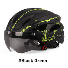Load image into Gallery viewer, Magnetic Visor Goggles Integrated Bicycle Helmet Ultralight Road Mtb Mountain Bike Ventilated Cycling Helmet Safety Cap