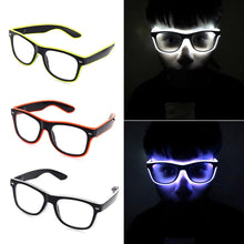 Load image into Gallery viewer, EL Luminous Glasses LED Glowing Neon Party Flashing Glasses for Festival Celebration Party Bar Performing Fluorescent Accessories