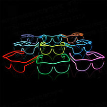 Load image into Gallery viewer, EL Luminous Glasses LED Glowing Neon Party Flashing Glasses for Festival Celebration Party Bar Performing Fluorescent Accessories