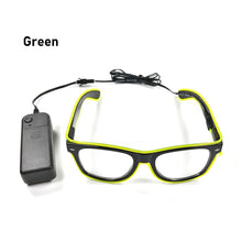 Load image into Gallery viewer, EL Luminous Glasses LED Glowing Neon Party Flashing Glasses for Festival Celebration Party Bar Performing Fluorescent Accessories